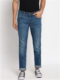 Jeans for men blue low-rise light fade (my)