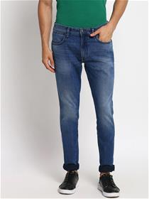 Men blue slim fit light fade jeans (my)