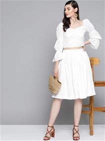 Crop top for women white schiffli.embroidered crop top pure cotton top,fancy,designer,partywear(m)