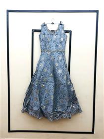 Gown for women gp-1148 chanderi silk gown