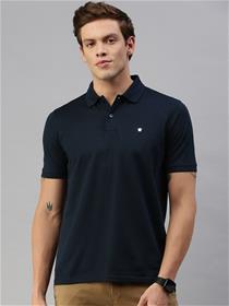 T-shirt for men navy blue polo collar t-shirt (my)