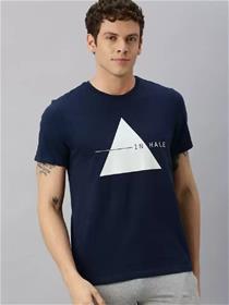 T-shirt for printed men round neck dark blue t-shirt (my)