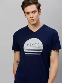 T- shirt for men round neck dark blue t-shirt (my)