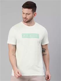 T- shirt for men printed men round neck white  (my)
