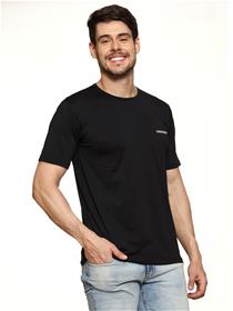 Tshirt for men plain black round neck gymwear t-shirt