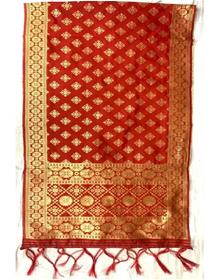 Banarasi dupatta for women silk blend woven orange women,fancy,designer,party wear (f)