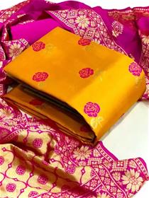 Banarshi suit for women unstitched cotton silk blend salwar suit