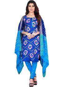 Salwar suit for women unstitched cotton bandhani dress material dyed,fancy,party wear(f)