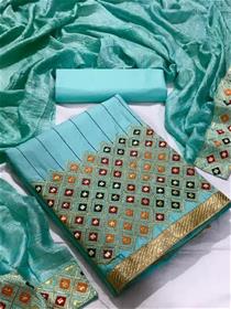 Salwar suit for women  unstitched cotton work kurta & churidar material self design,party wear dress (f)