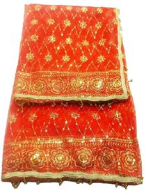 Dulhan dupatta for women net embroidered red,fancy & wedding(f)