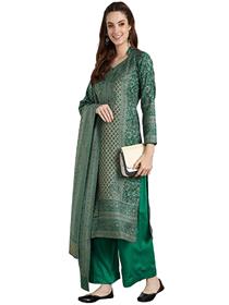 Women suit unstitched kurta & palazzo kani jamawar design suit material(a)