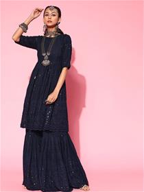 Kurti for women ethnic motifs viscose rayon dress set,fancy,designer,party wear(m)