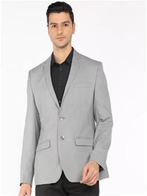 Blazer for men self design single breasted formal men dress  (grey) f