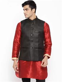 Nehru jacket for men sleeveless solid men nehru jacket (f)