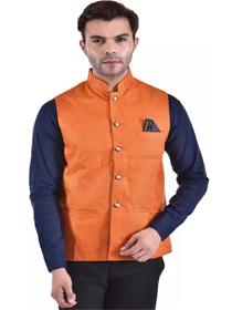 Modi jacket for men sleeveless solid men jacket (f)