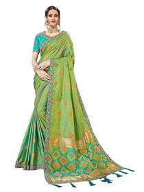 Saree for women kota doria silk saree with blouse piece