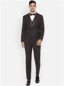 Gods & kings brown checked single-breasted slim-fit 3-piece suit (my)