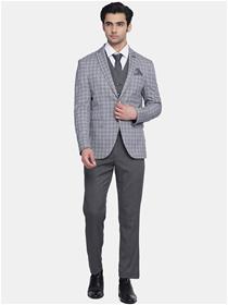 4-piece suits for men  grey checked dress (my)