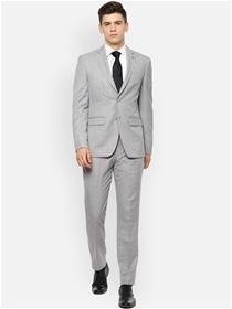 Suit for men single-breasted  grey checked dress (my)