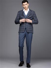 Formal suit for men blue slim fit 4-piece dress (my)