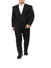 3 piece drses for men hangup men's synthetic notch lapel suit (a)