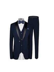 3 piece drses for men vj men's slim fit 3 piece suit formal/party blazer (a)