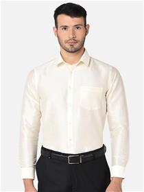 Men cream coloured classic formal shirt (my)