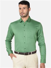 Men green classic formal shirt (my)
