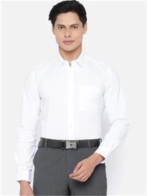 Men white slim fit cotton formal shirt (my)