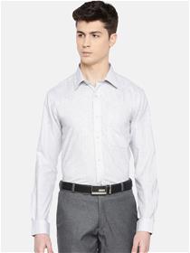 Men grey slim fit solid formal shirt (my)