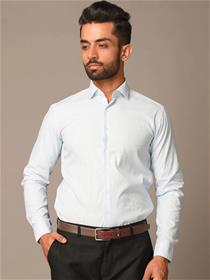 Men white & blue formal shirt (my)