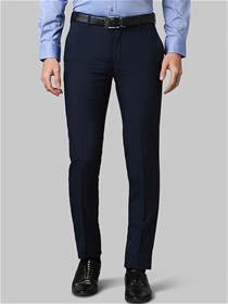 Men navy blue slim fit trousers (my)