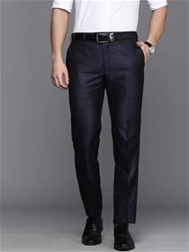 Men dark blue slim fit formal trousers (my)