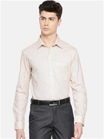 Formal shirt for men beige regular fit solid dress (my)