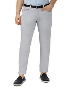 Formal pants for men peter england men's regular fit cotton blend pants (a)