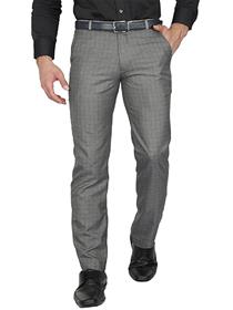 Formal pants for men regular fit polyviscose checkered formal trousers (a)