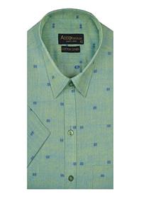Formal shirt for man accox men's half sleeves regular fit cotton linen formal(a)