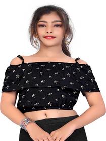 Girl casual pure cotton crop top(f)
