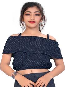 Girls casual pure cotton crop top(f)