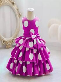 Girls frock disney princess maxi/full length festive/wedding dress  (purple, f)