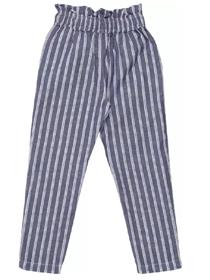 Trousers for girls regular fit girls dark blue cotton blend trousers(f)
