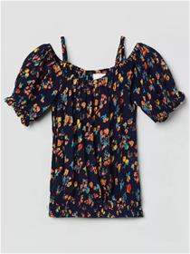 Top for girls rayon dress  (dark blue, pack of 1) (f)