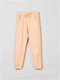 Regular fit girls cotton blend trousers