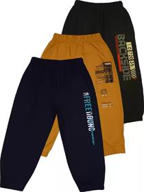 Track pant for boys & girls  (multicolor, pack of 3) (f)