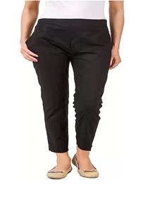 Trousers for girls regular fit girls black denim lycra blend trousers (f)