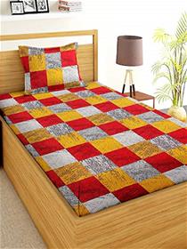 Glace cotton pack of single bedsheet with 1 piloow
