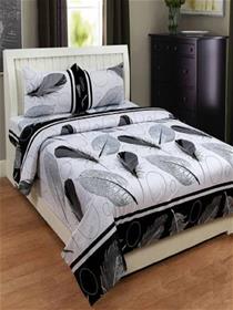 Ridhi furnishings 144 tc cotton king printed  bedsheet