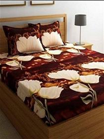 144 tc cotton double floral bedsheet