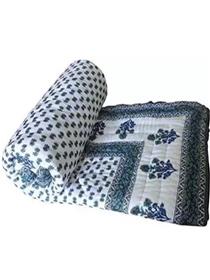 Blanket Printed Double Quilt  For Heavy Winter (Cotton , Multicolor ) (F)