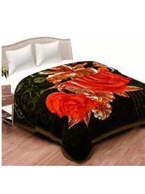 Blanket Floral Double Mink Blanket For Heavy Winter  (Polyester, Multicolor) (F)